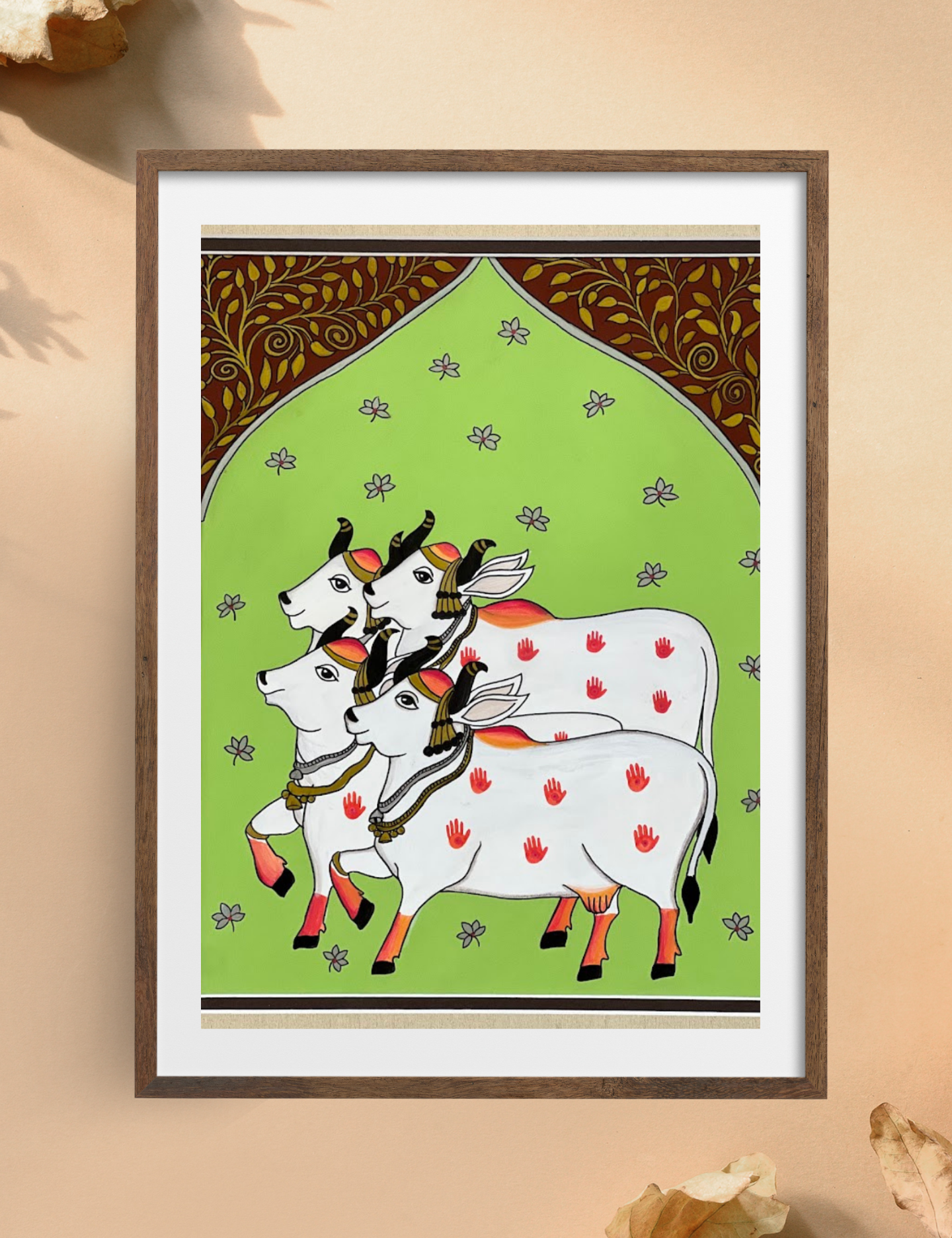Pichwai Cows