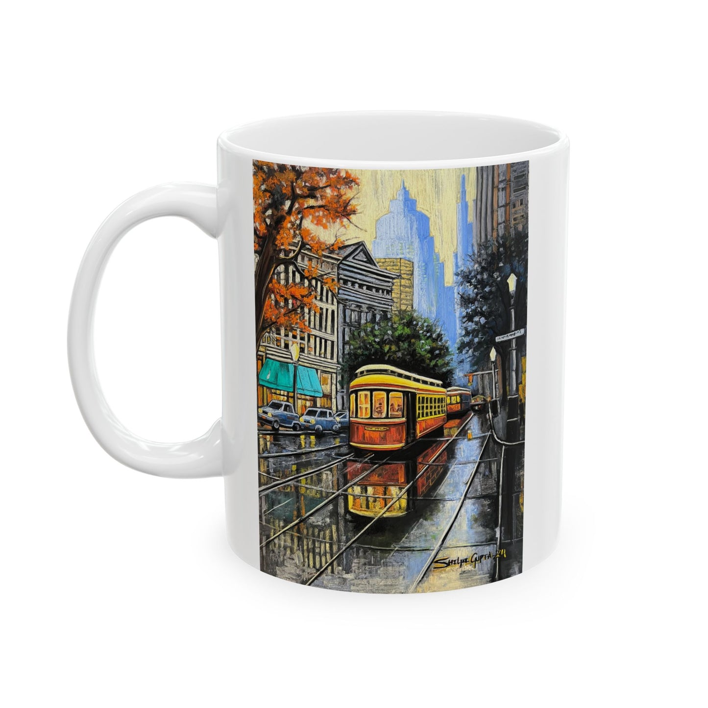 Cityscape Ceramic Mug, (11oz, 15oz)