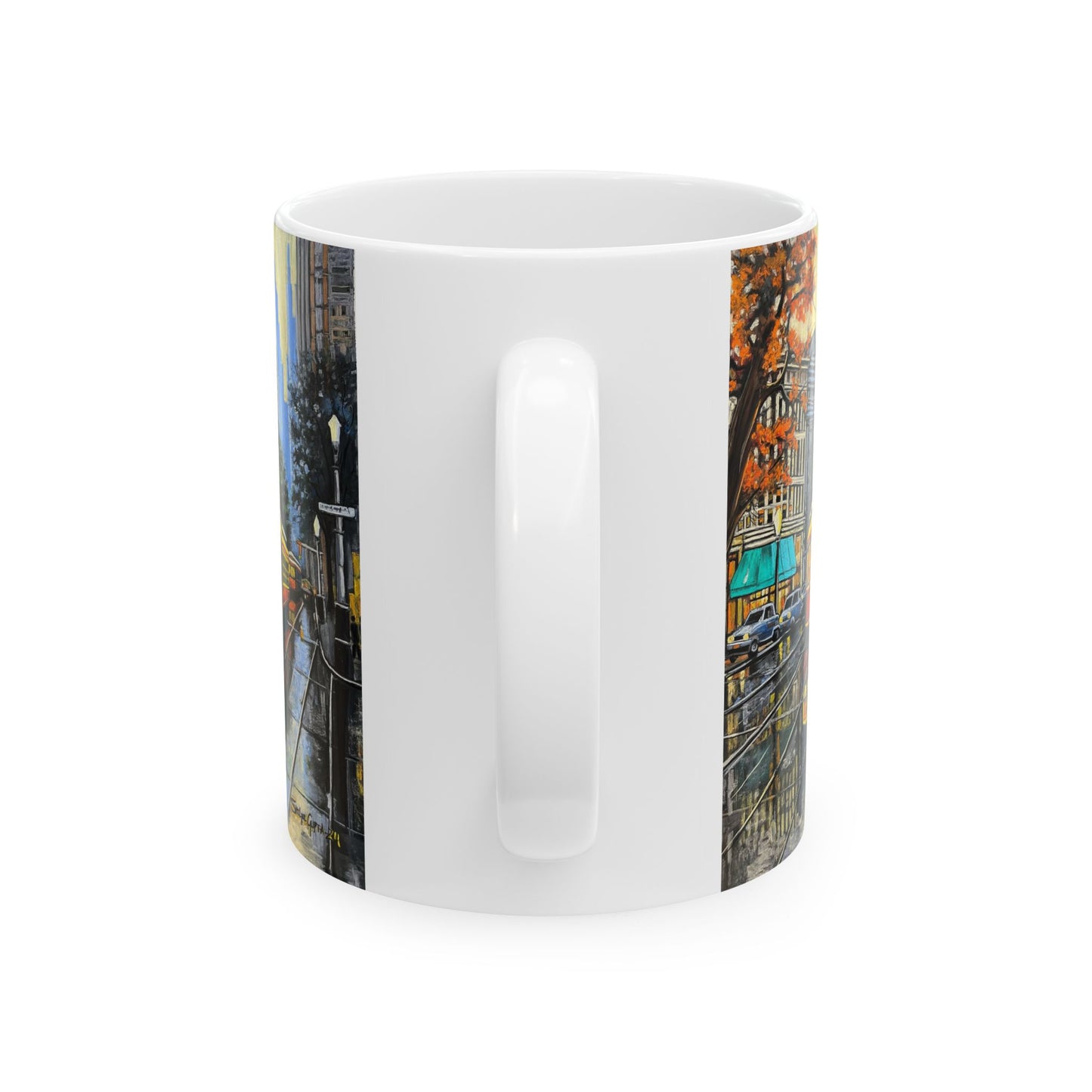 Cityscape Ceramic Mug, (11oz, 15oz)