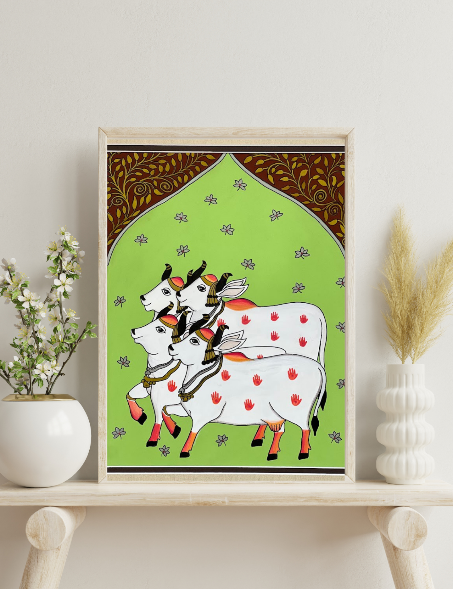Pichwai Cows