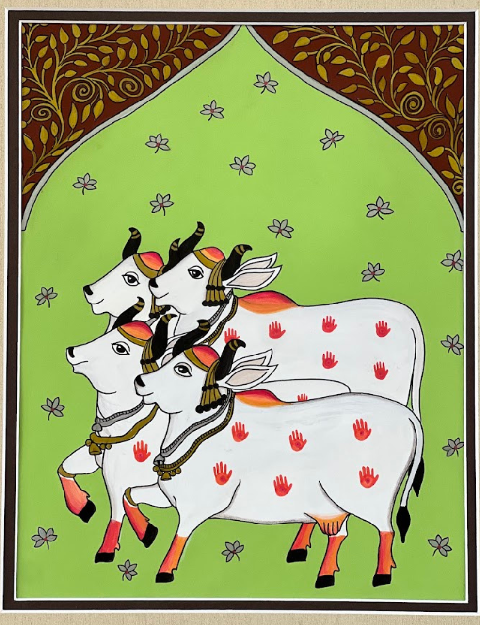 Pichwai Cows